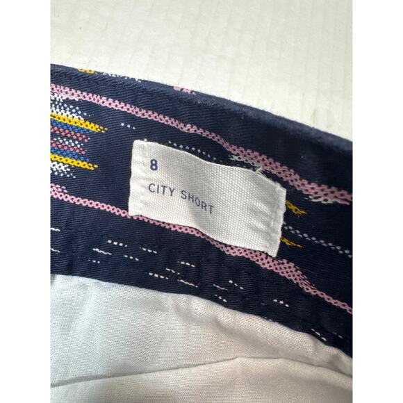 Gap‎ Shorts Womens Multicolor Striped City Short Chino Twill Stretch Size 8 - Picture 4 of 5